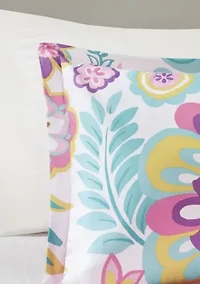Camille Floral Comforter Set - Pink