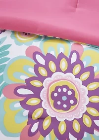 Camille Floral Comforter Set - Pink