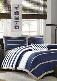 Ashton Comforter Set - Navy