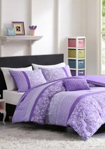 Riley Comforter Set - Purple