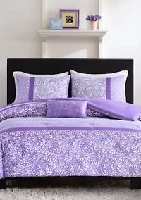 Riley Comforter Set - Purple
