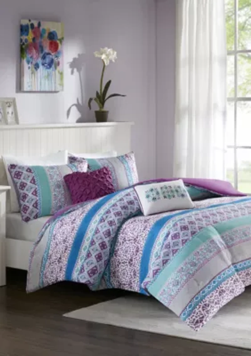 Joni Comforter Set - Purple