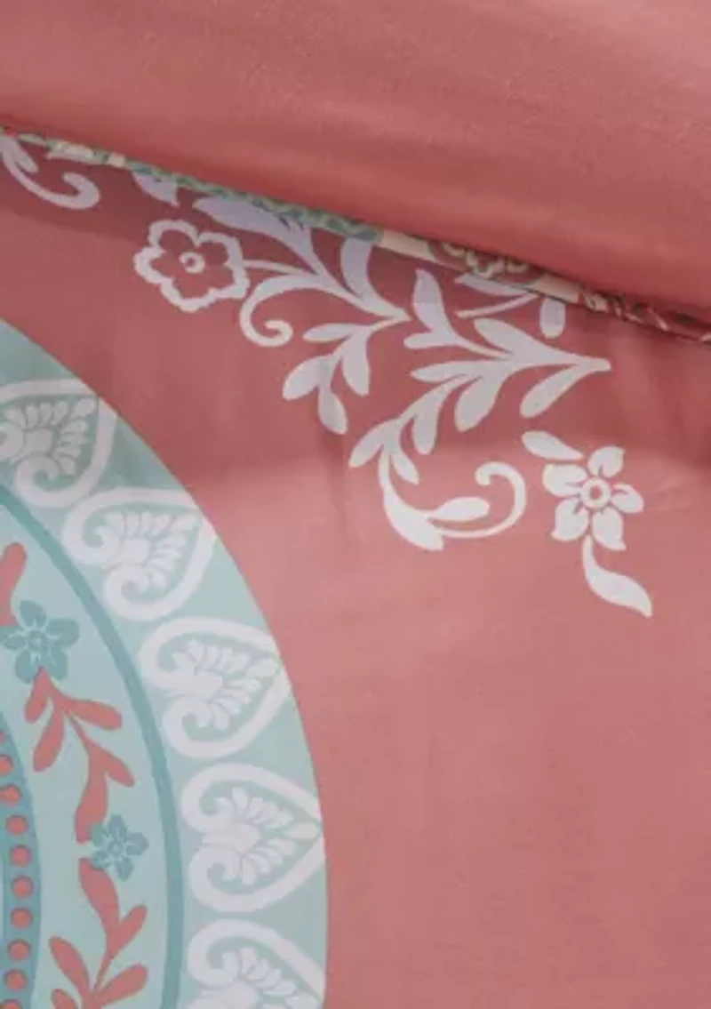 Intelligent Design Loretta Complete Bed Set - Coral
