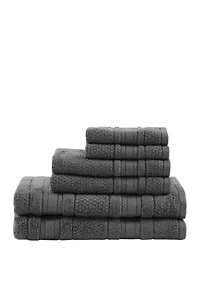 Adrien Super Soft Quick Dry 6 Piece Cotton Towel Set