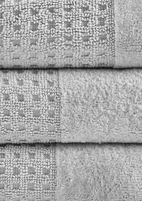 Spa Waffle 6 Piece Jacquard Combed Cotton Towel Set