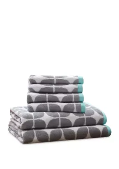 Lita 6 Piece Cotton Jacquard Towel Set