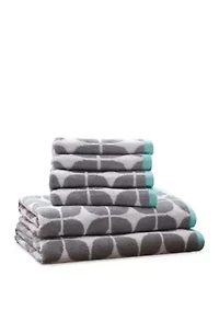 Lita 6 Piece Cotton Jacquard Towel Set