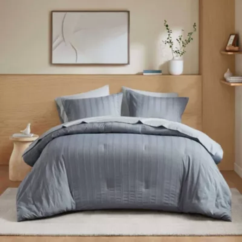 Logan Woven Striped Comforter Set