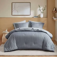 Logan Woven Striped Comforter Set