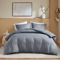 Logan Woven Striped Duvet Set