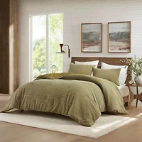 Lyon Waffle Washed Comforter Set