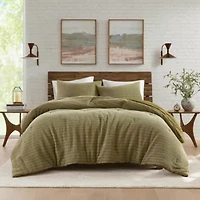Lyon Waffle Washed Comforter Set