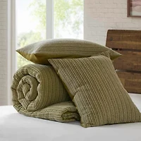 Lyon Waffle Washed Comforter Set