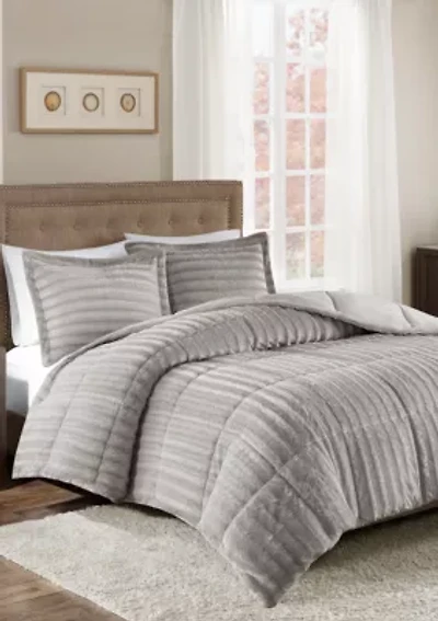 Duke Faux Fur 3 Piece Comforter Set