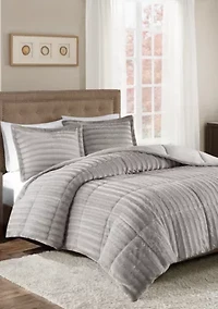 Duke Faux Fur 3 Piece Comforter Set