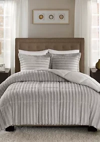Duke Faux Fur 3 Piece Comforter Set