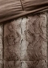 Zuri 4 Piece Faux Fur Comforter Set