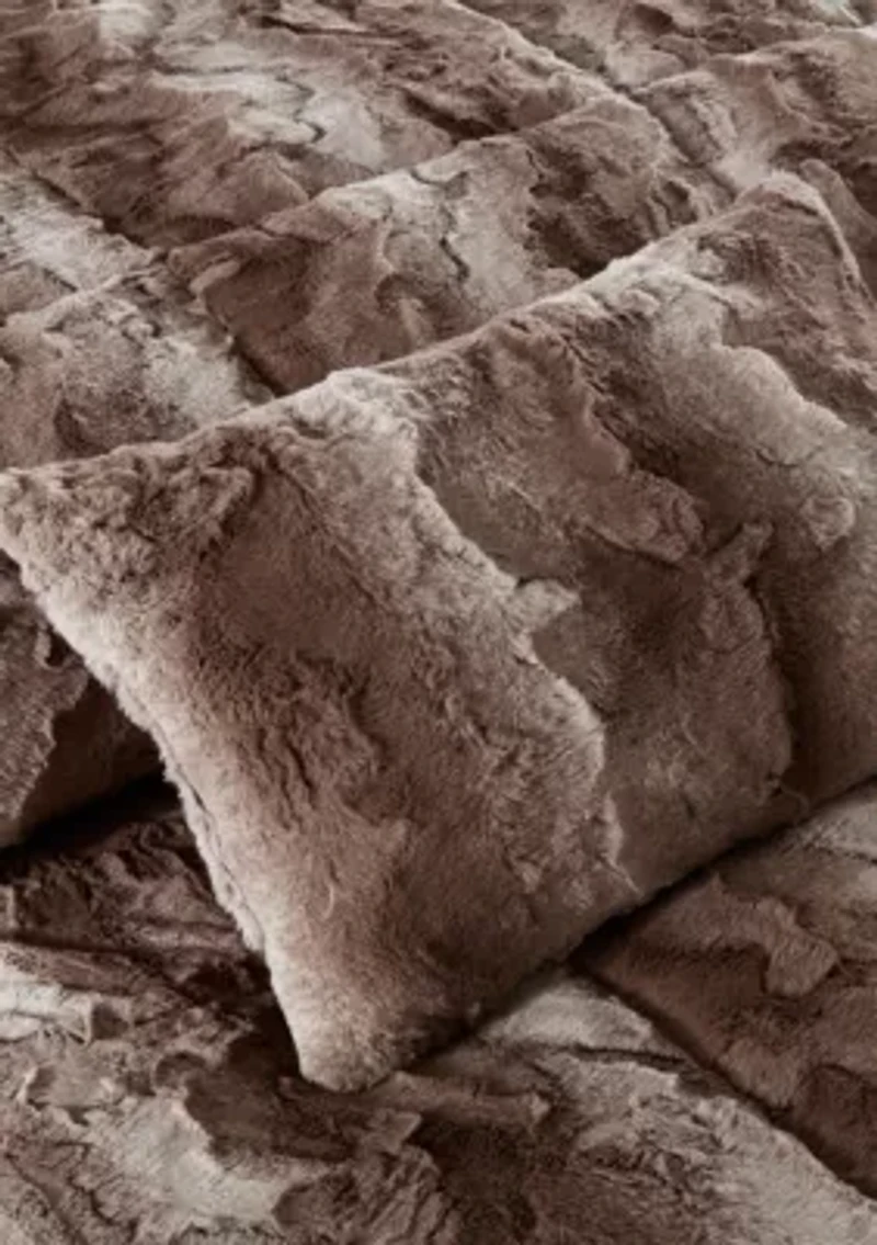 Zuri 4 Piece Faux Fur Comforter Set