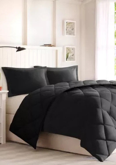 Larkspur Scotchgard Diamond Quilting Reversible Down Alternative Comforter Set