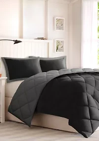 Larkspur Scotchgard Diamond Quilting Reversible Down Alternative Comforter Set