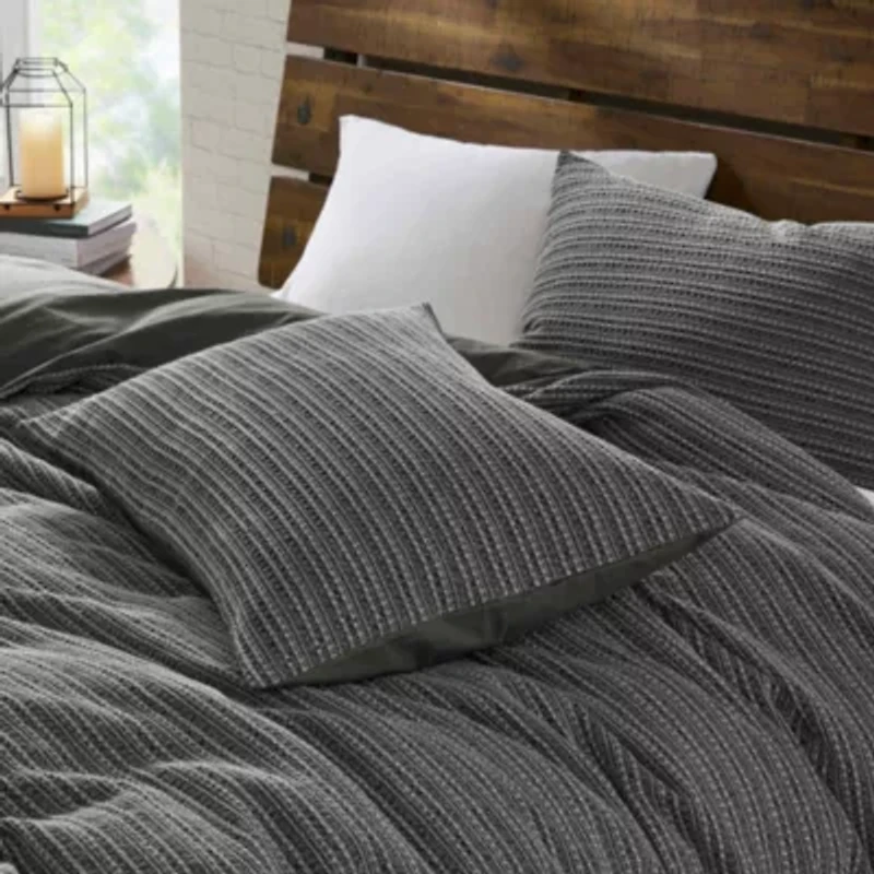 Lyon Waffle Washed Duvet Set