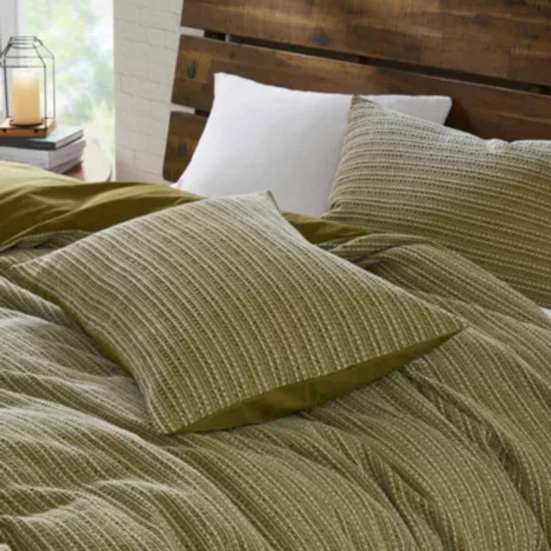 Lyon Waffle Washed Duvet Set