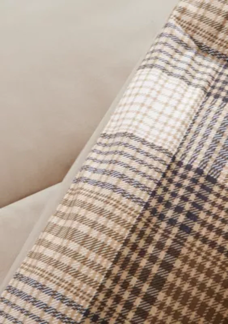 Lumberjack Classic Quilting Soft and Cozy Microfiber Solid Reverse Down Alternative Comforter Set