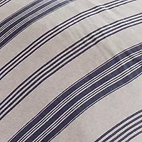 Cole Stripe Print Ultra Soft Cotton Blend Jersey Knit Duvet Cover Set