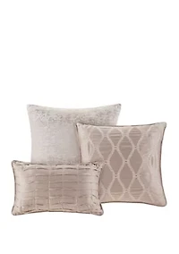 Ava 7 Piece Chenille Jacquard Comforter Set