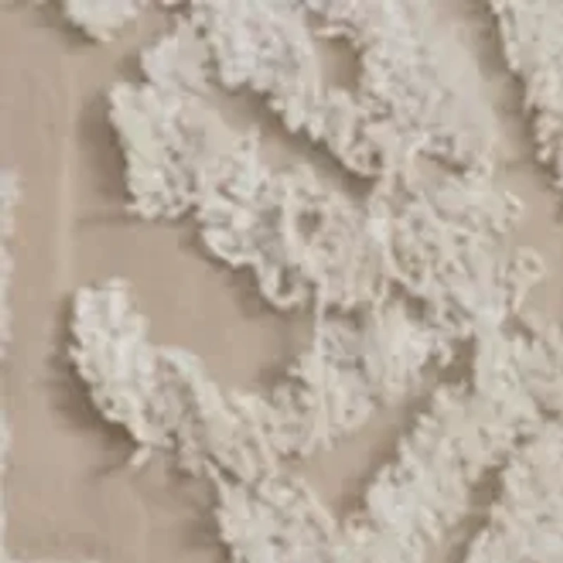 Viola 3 Piece Tufted Cotton Chenille Damask Comforter Set