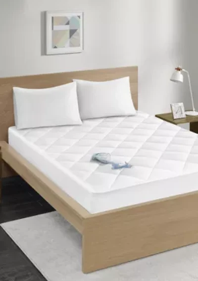 Quiet Nights Cotton Sateen Waterproof Diamond Quilting Down Alternative Mattress Pad