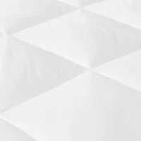 Quiet Nights Cotton Sateen Waterproof Diamond Quilting Down Alternative Mattress Pad
