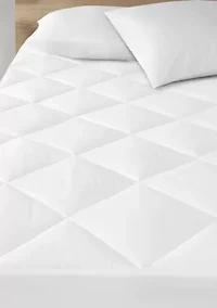 Quiet Nights Cotton Sateen Waterproof Diamond Quilting Down Alternative Mattress Pad