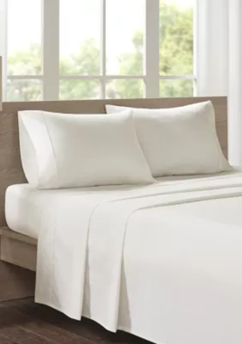 200 Thread Count Relaxed Cotton Percale Sheet Set