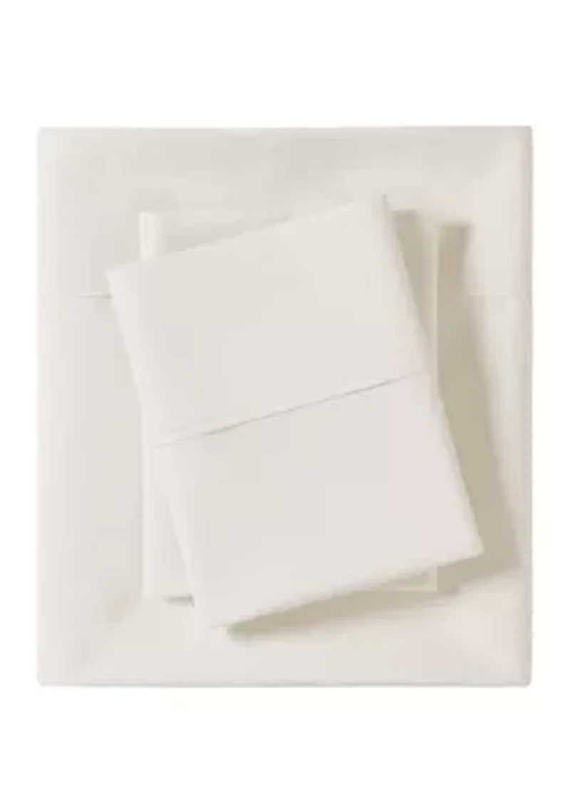 200 Thread Count Relaxed Cotton Percale Sheet Set