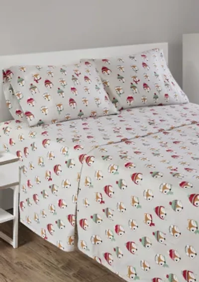 Cozy Soft Cotton Novelty Print Flannel Sheet Set