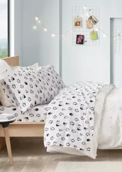 Cozy Soft Cotton Novelty Print Flannel Sheet Set