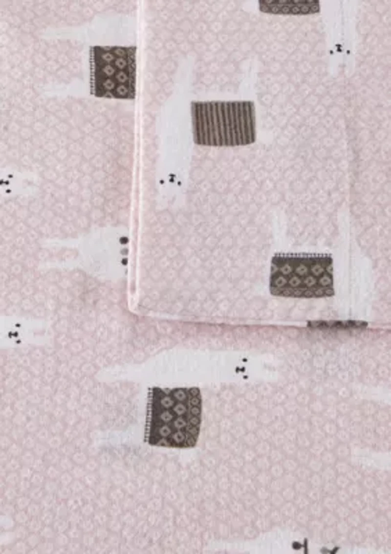 Cozy Soft Cotton Novelty Print Flannel Sheet Set