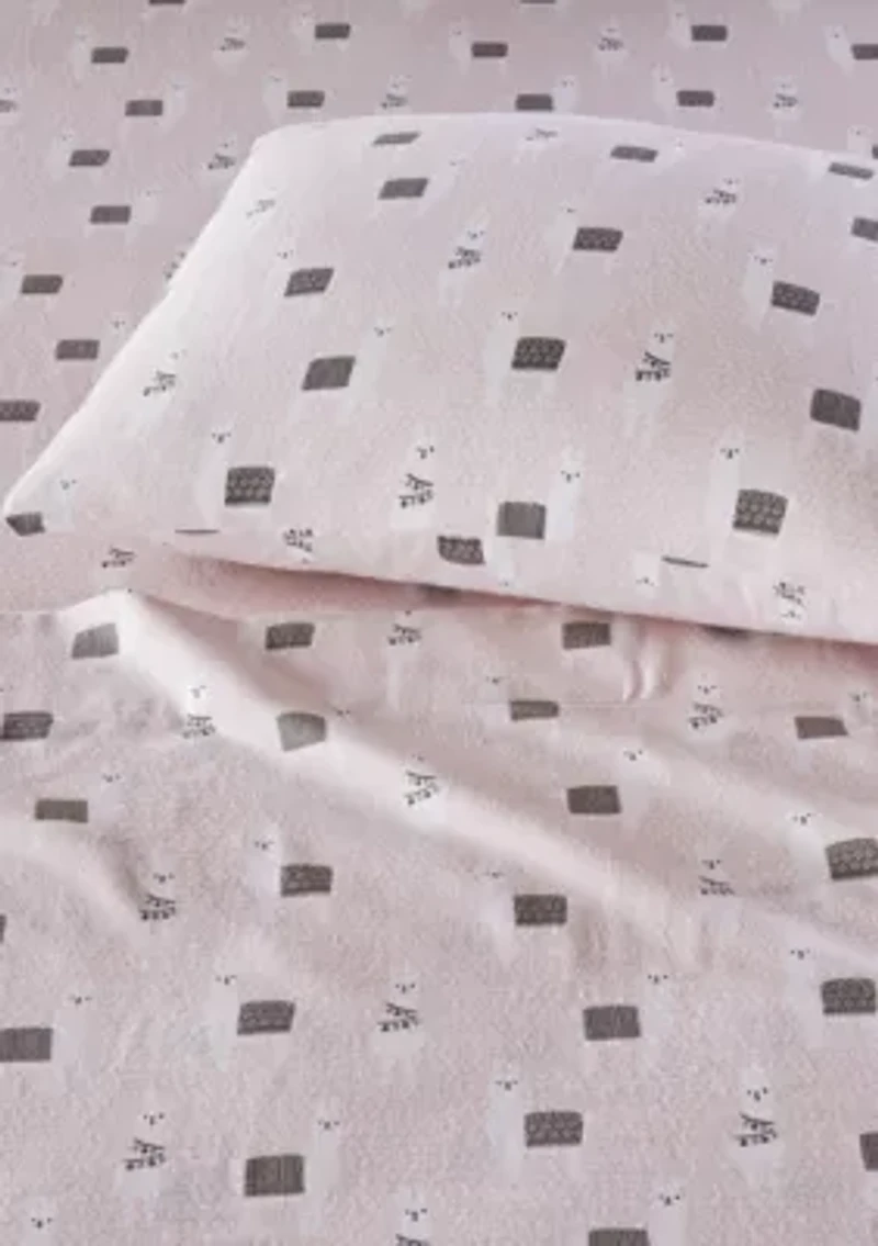 Cozy Soft Cotton Novelty Print Flannel Sheet Set