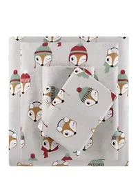 Cozy Soft Cotton Novelty Print Flannel Sheet Set