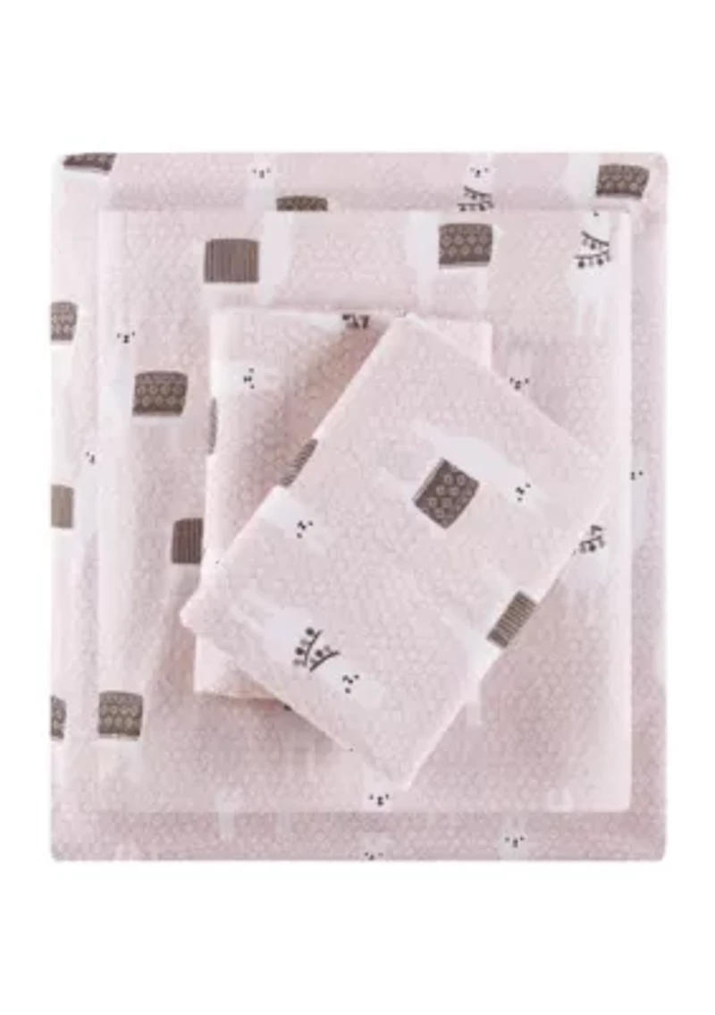 Cozy Soft Cotton Novelty Print Flannel Sheet Set