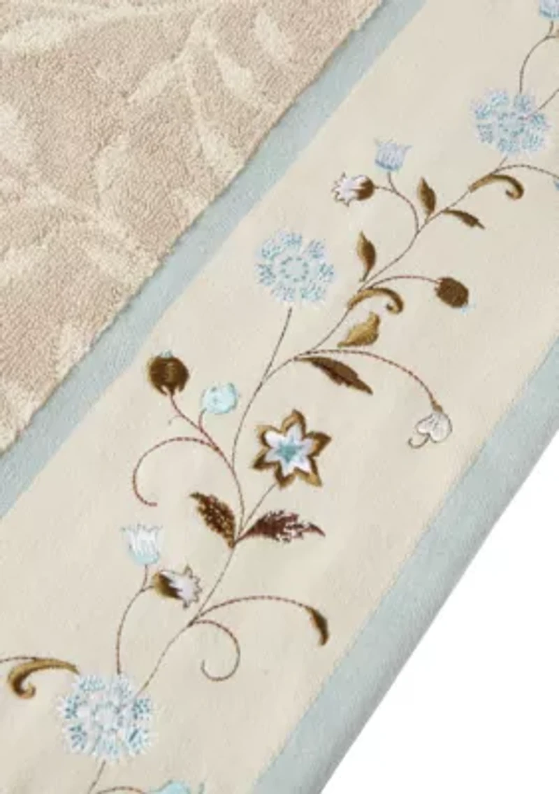 Serene Embroidered Cotton Jacquard 6 Piece Towel Set