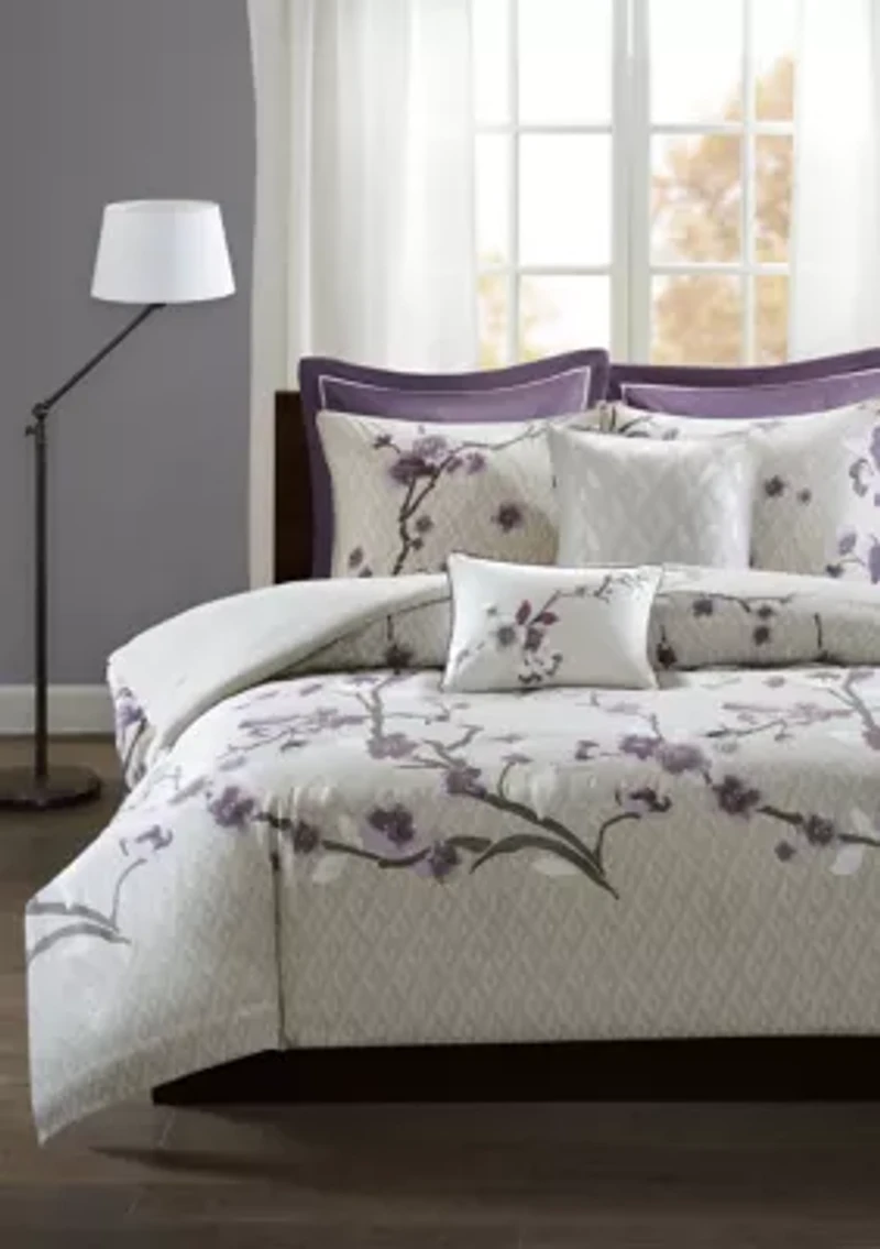 Holly 7 Piece Cotton Duvet Cover Set