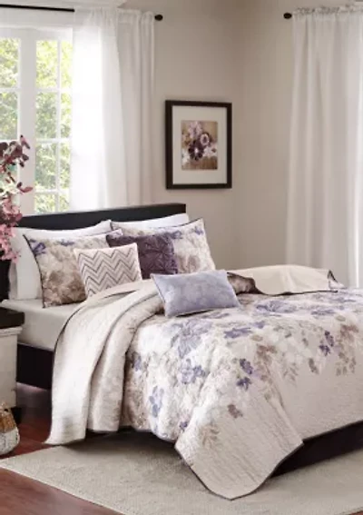 Luna 6 Piece Reversible Coverlet Set