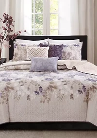 Luna 6 Piece Reversible Coverlet Set