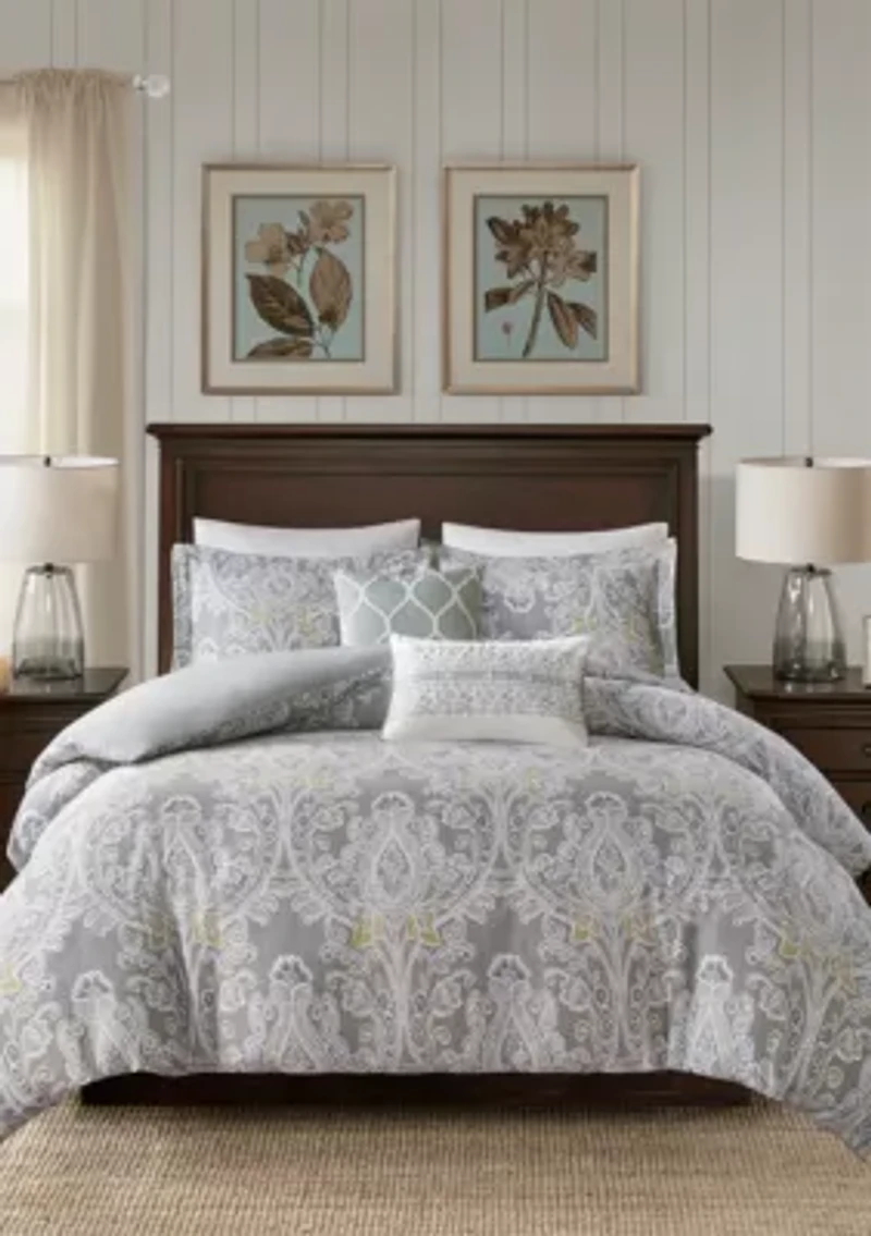 Hallie 5 Piece Cotton Duvet Cover Set