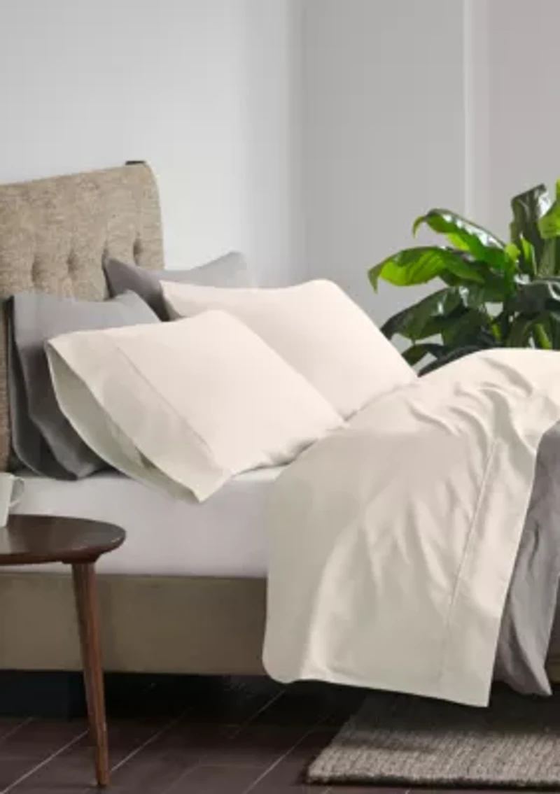 600 Thread Count Cooling Cotton Blend 4 PC Sheet Set