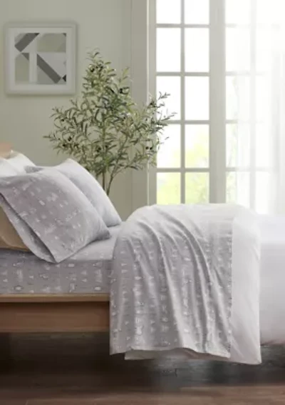 Cozy Flannel 100% Cotton Printed Sheet Set