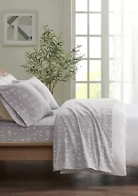 Cozy Flannel 100% Cotton Printed Sheet Set