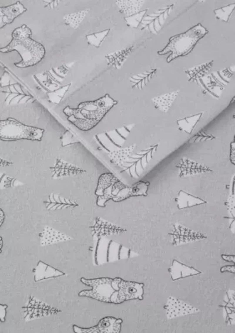 Cozy Flannel 100% Cotton Printed Sheet Set